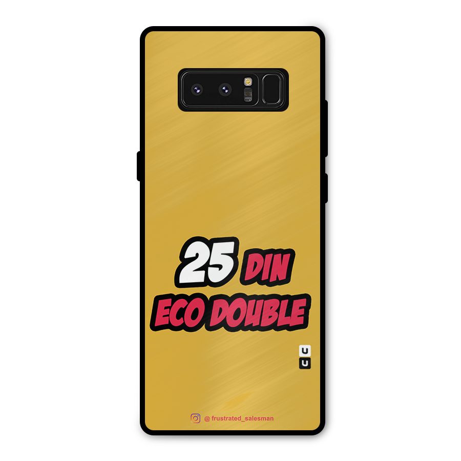 25 Din Eco Double Mustard Yellow Metal Back Case for Galaxy Note 8