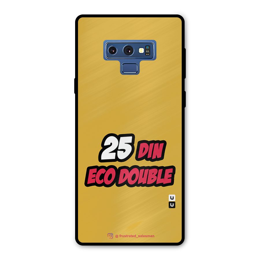 25 Din Eco Double Mustard Yellow Metal Back Case for Galaxy Note 9