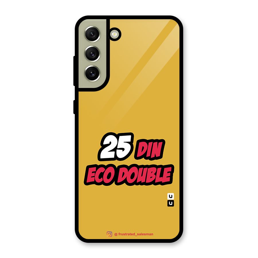 25 Din Eco Double Mustard Yellow Metal Back Case for Galaxy S21 FE 5G (2023)