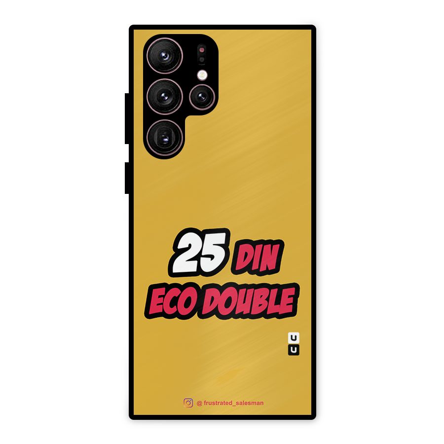 25 Din Eco Double Mustard Yellow Metal Back Case for Galaxy S22 Ultra 5G