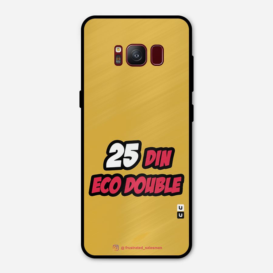 25 Din Eco Double Mustard Yellow Metal Back Case for Galaxy S8