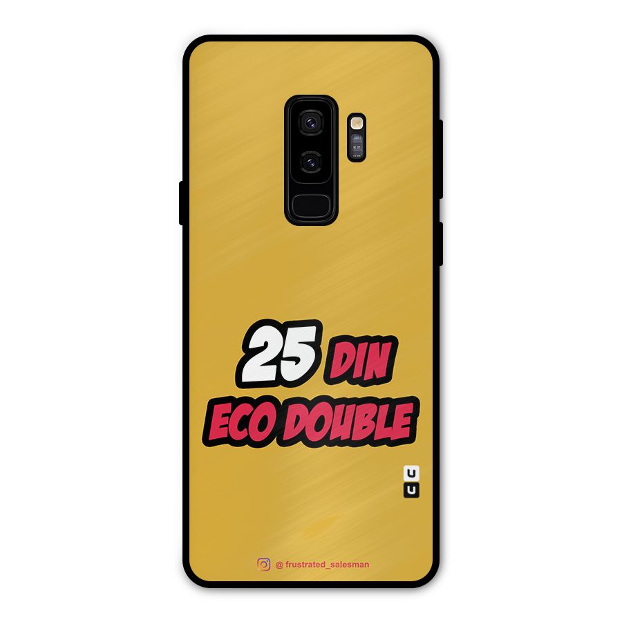 25 Din Eco Double Mustard Yellow Metal Back Case for Galaxy S9 Plus