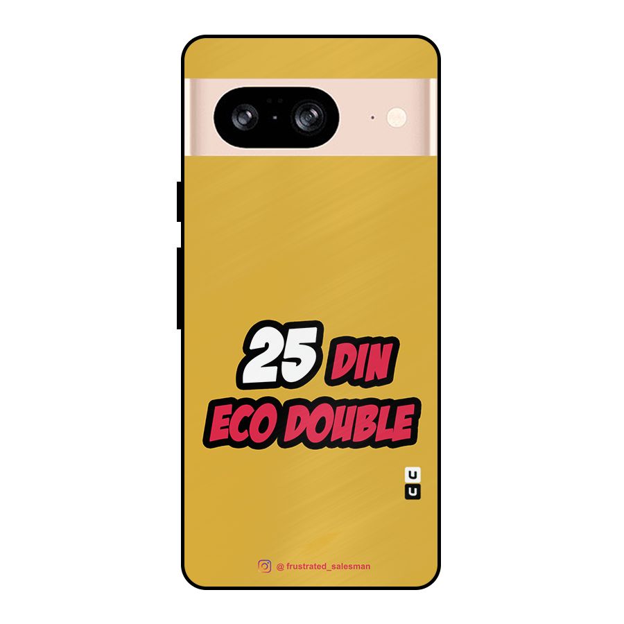 25 Din Eco Double Mustard Yellow Metal Back Case for Google Pixel 8