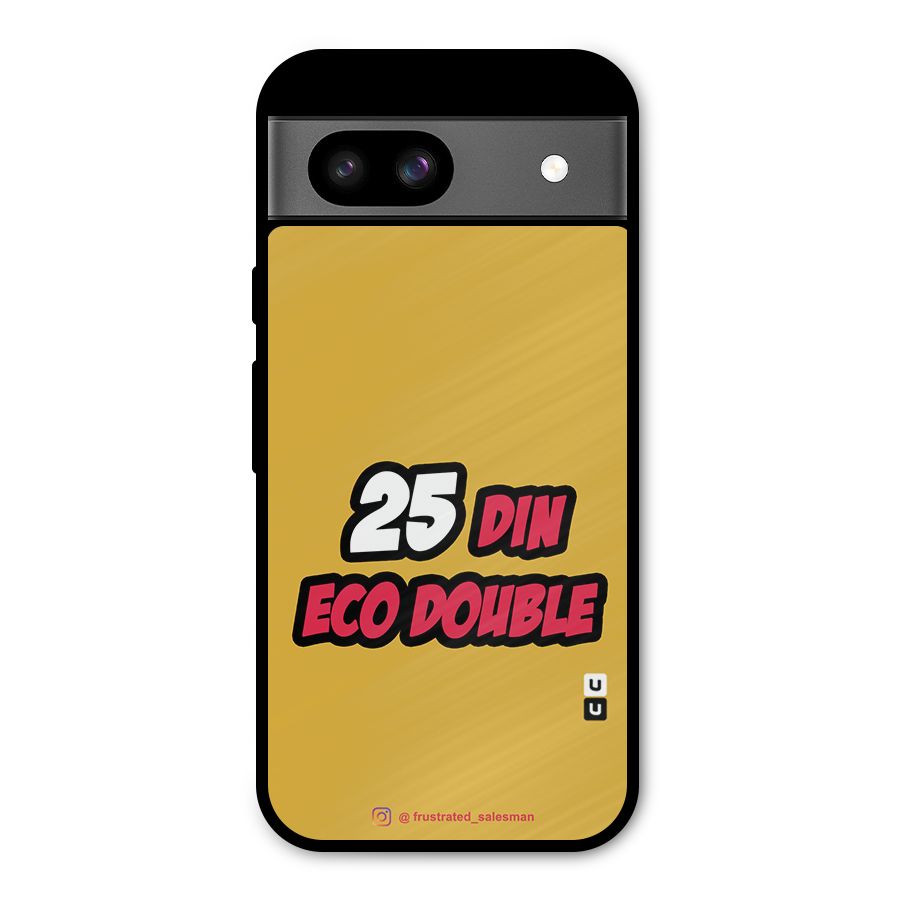25 Din Eco Double Mustard Yellow Metal Back Case for Google Pixel 8a