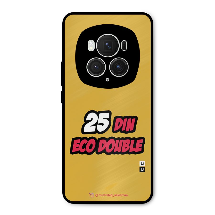 25 Din Eco Double Mustard Yellow Metal Back Case for Honor Magic6 Pro