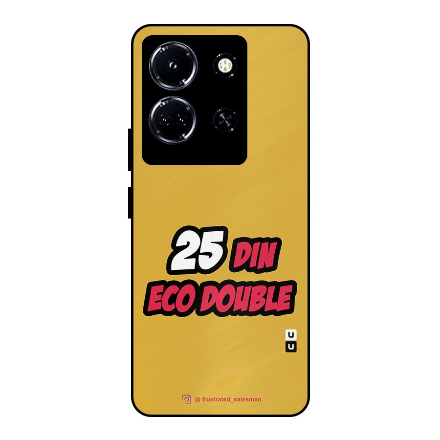 25 Din Eco Double Mustard Yellow Metal Back Case for Infinix Note 30 5G