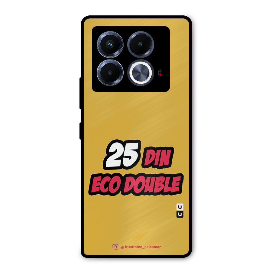 25 Din Eco Double Mustard Yellow Metal Back Case for Infinix Note 40 5G