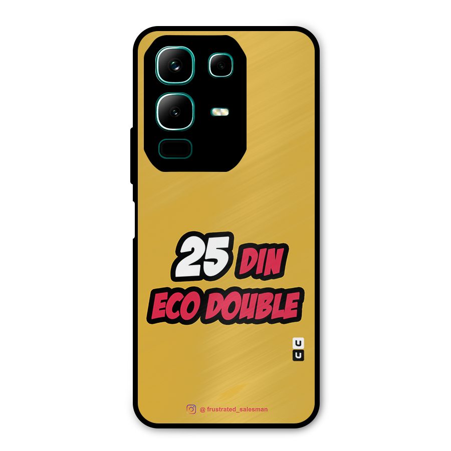 25 Din Eco Double Mustard Yellow Metal Back Case for Infinix Note 50x