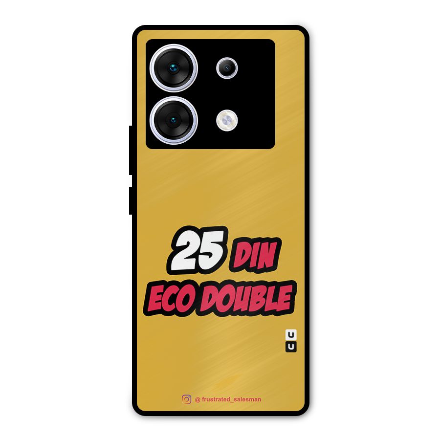 25 Din Eco Double Mustard Yellow Metal Back Case for Infinix Zero 30 5G