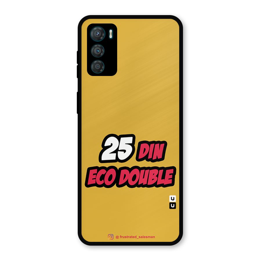 25 Din Eco Double Mustard Yellow Metal Back Case for Moto G42