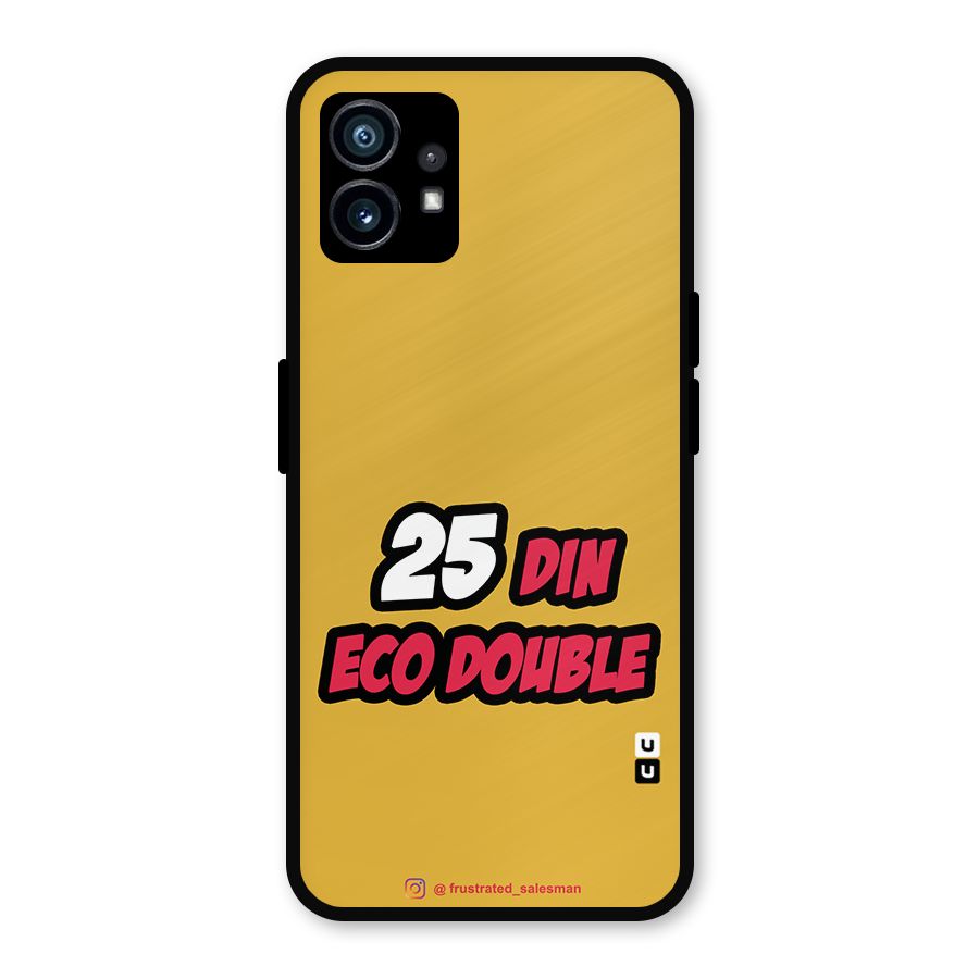 25 Din Eco Double Mustard Yellow Metal Back Case for Nothing Phone 1