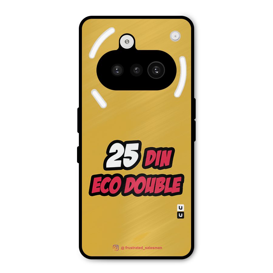 25 Din Eco Double Mustard Yellow Metal Back Case for Nothing Phone 3a