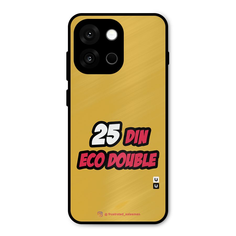 25 Din Eco Double Mustard Yellow Metal Back Case for OnePlus 13s