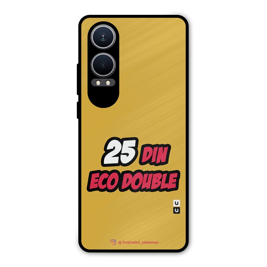 25 Din Eco Double Mustard Yellow Metal Back Case for OnePlus Nord CE4 Lite