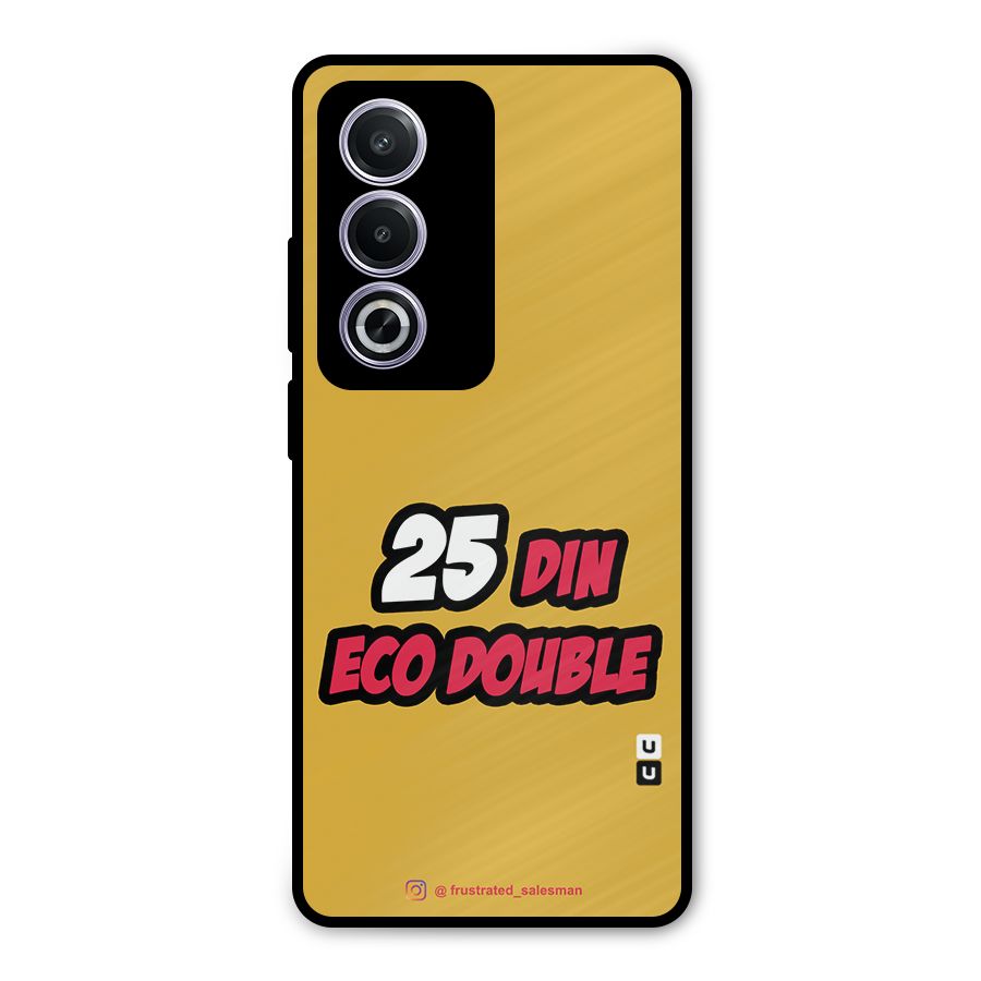 25 Din Eco Double Mustard Yellow Metal Back Case for Oppo A3 Pro
