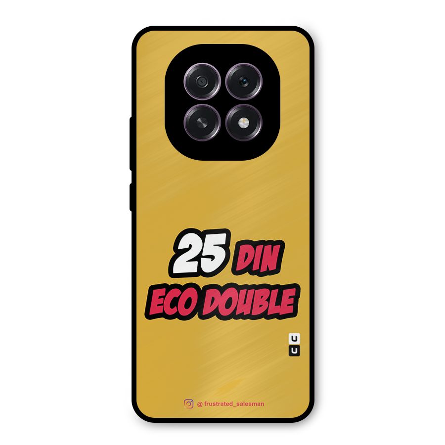 25 Din Eco Double Mustard Yellow Metal Back Case for Oppo F29