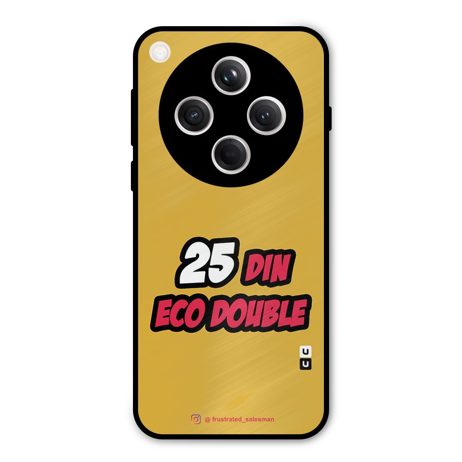 25 Din Eco Double Mustard Yellow Metal Back Case for Oppo Find X8