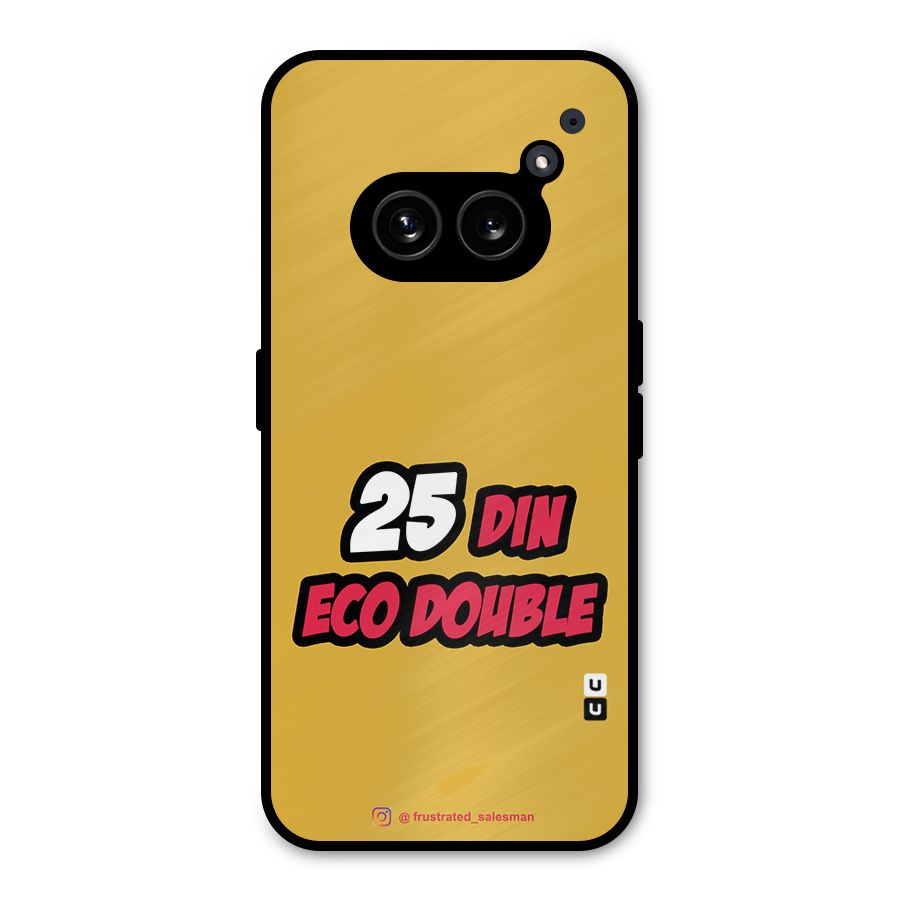25 Din Eco Double Mustard Yellow Metal Back Case for Nothing Phone 2a