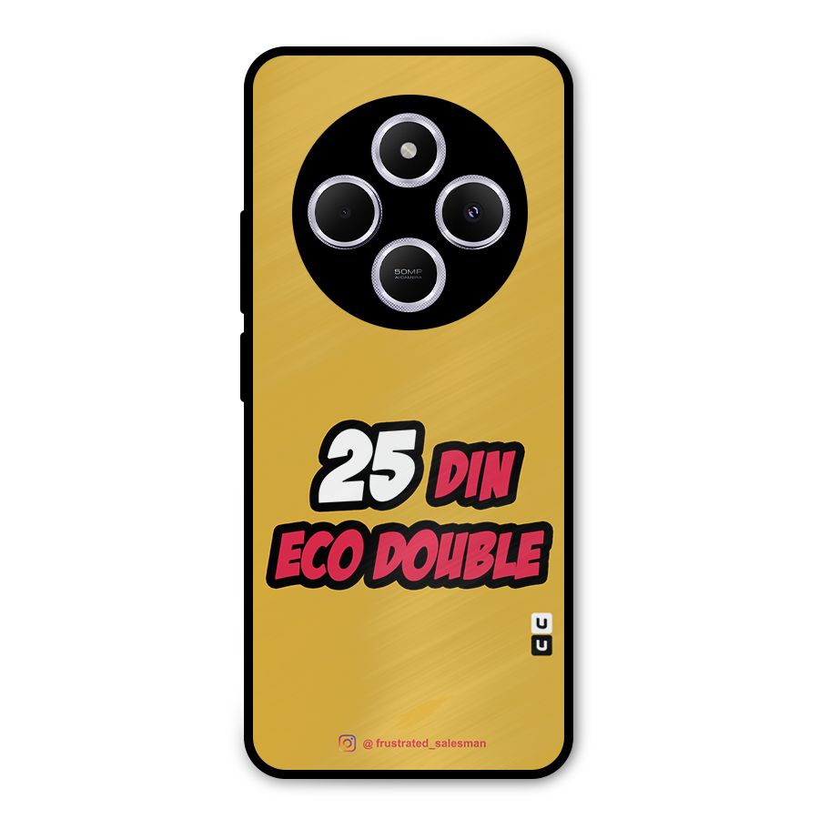 25 Din Eco Double Mustard Yellow Metal Back Case for Poco C75 5G