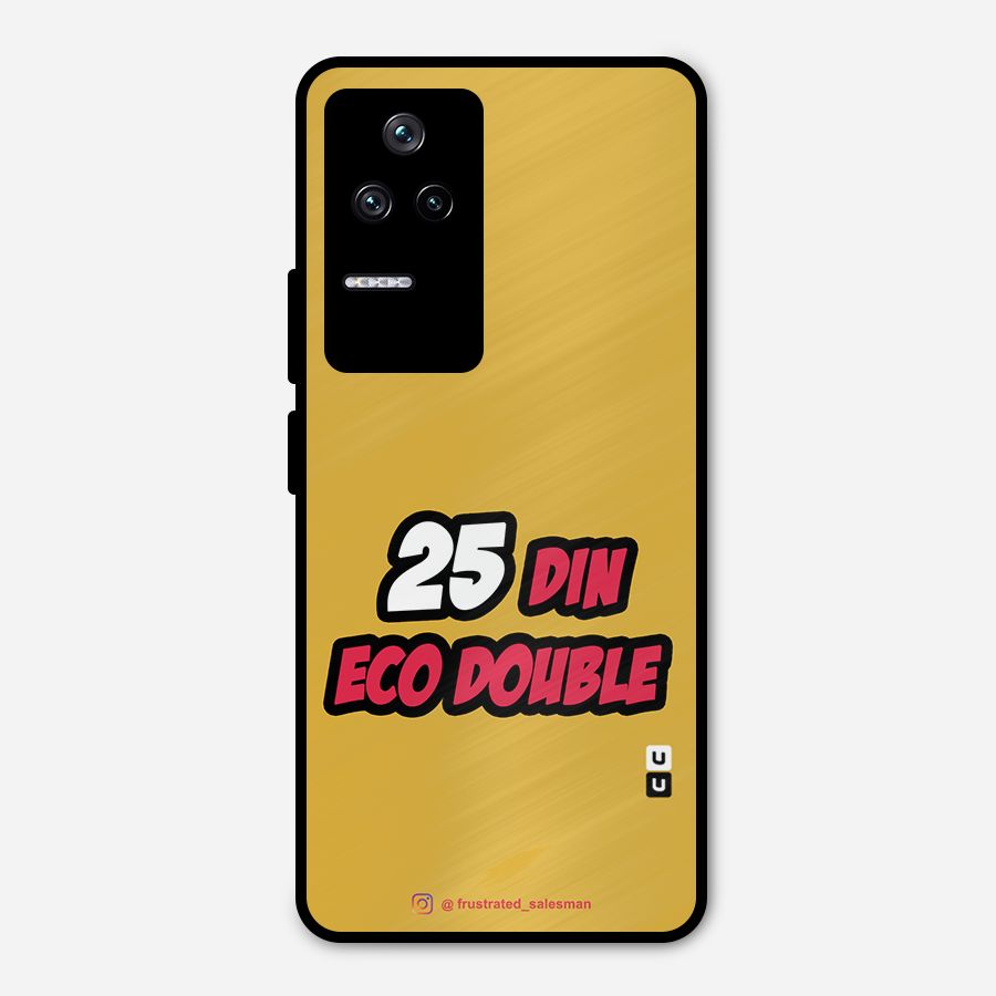25 Din Eco Double Mustard Yellow Metal Back Case for Poco F4 5G