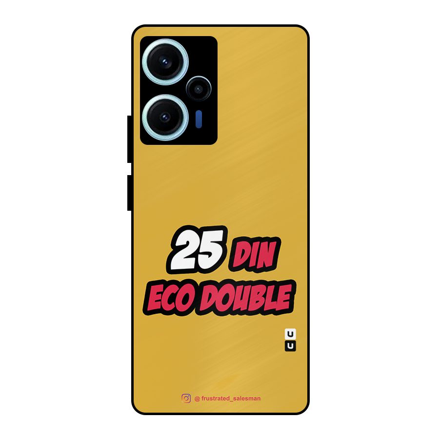25 Din Eco Double Mustard Yellow Metal Back Case for Poco F5