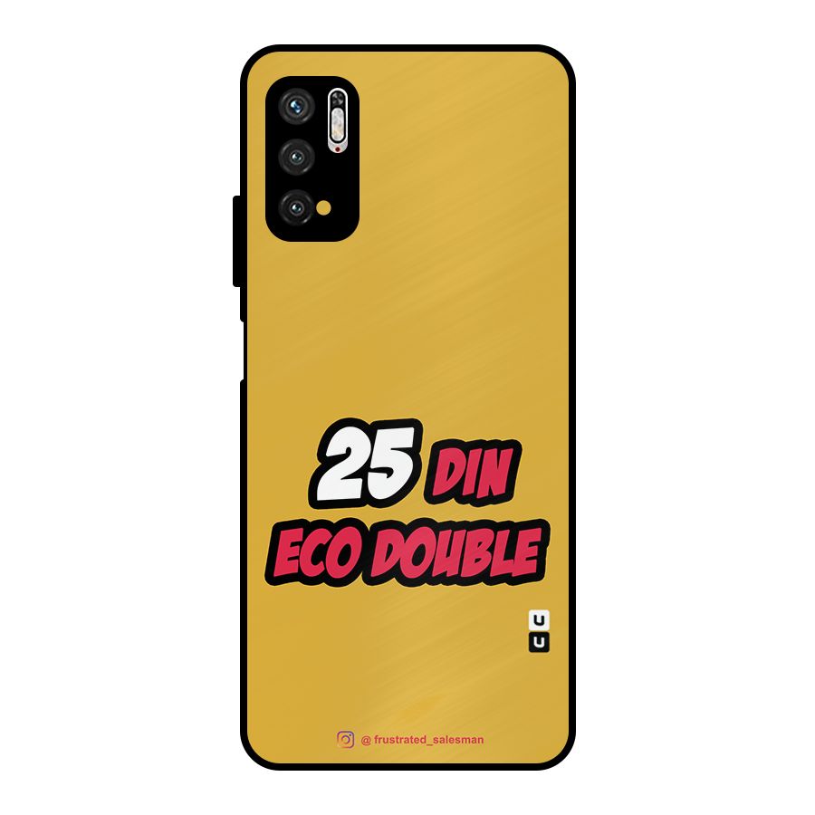 25 Din Eco Double Mustard Yellow Metal Back Case for Poco M3 Pro 5G