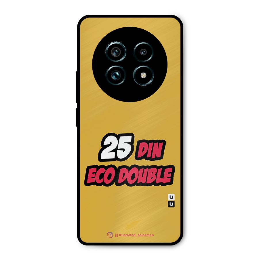 25 Din Eco Double Mustard Yellow Metal Back Case for Realme 13 Pro Plus