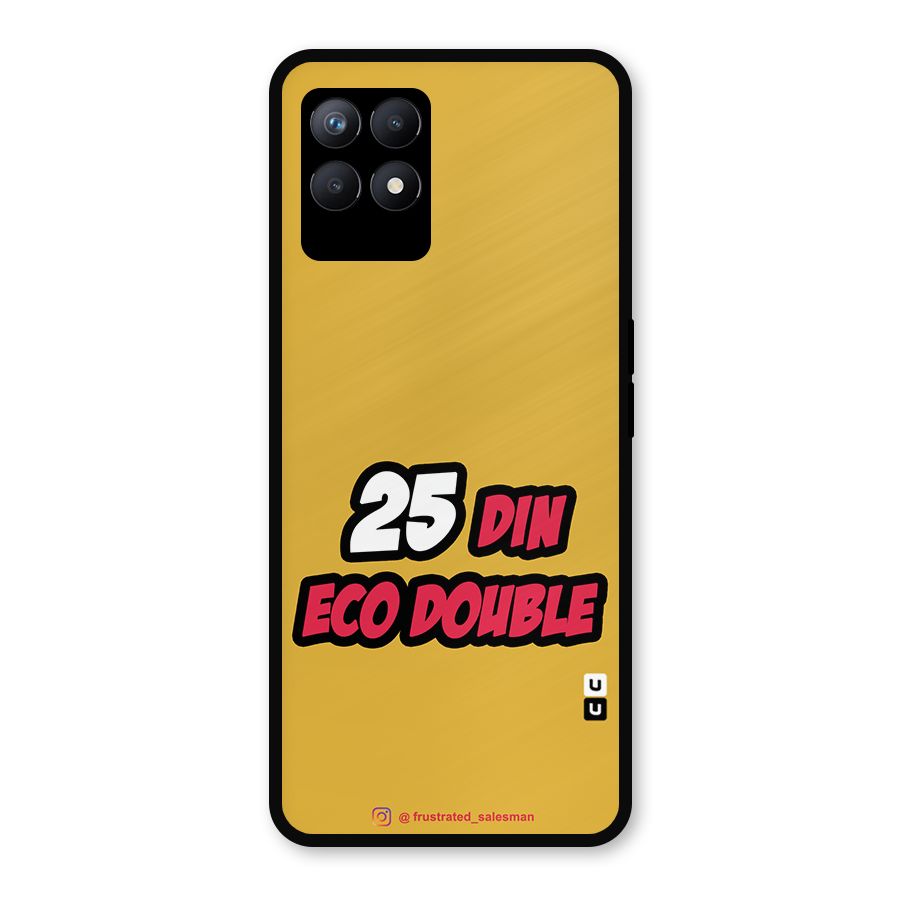 25 Din Eco Double Mustard Yellow Metal Back Case for Realme 8i