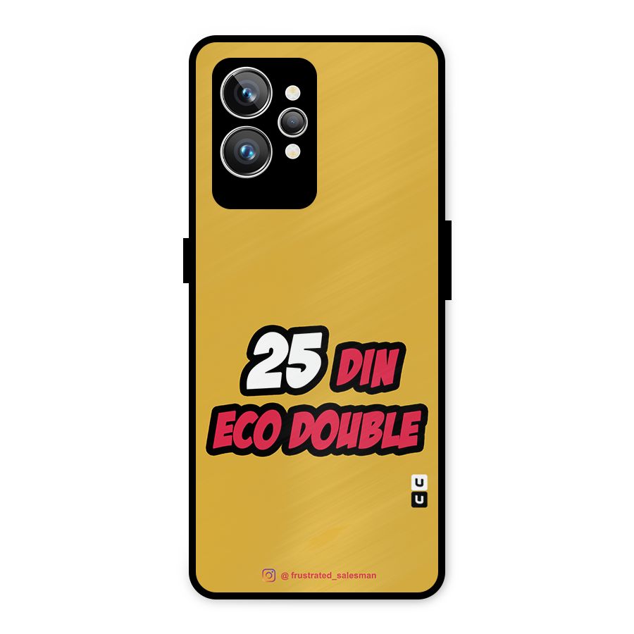 25 Din Eco Double Mustard Yellow Metal Back Case for Realme GT2 Pro