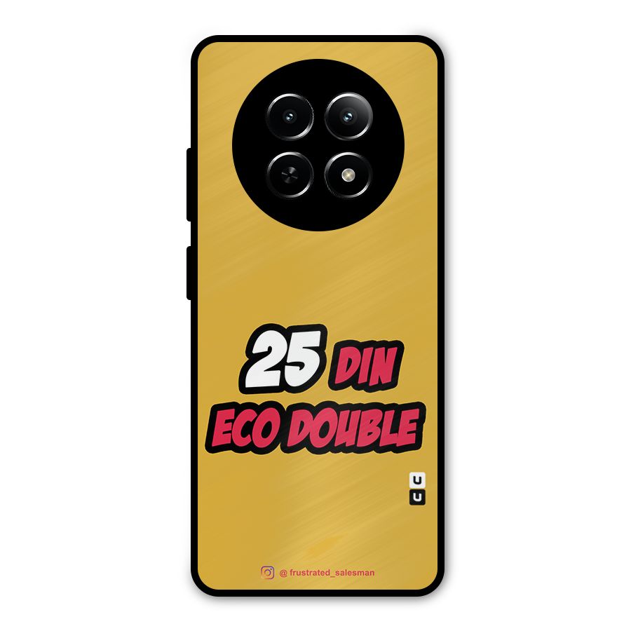 25 Din Eco Double Mustard Yellow Metal Back Case for Realme Narzo 70x 5G
