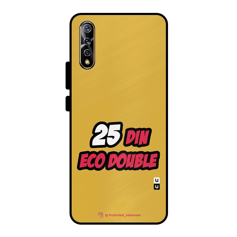 25 Din Eco Double Mustard Yellow Metal Back Case for Vivo S1