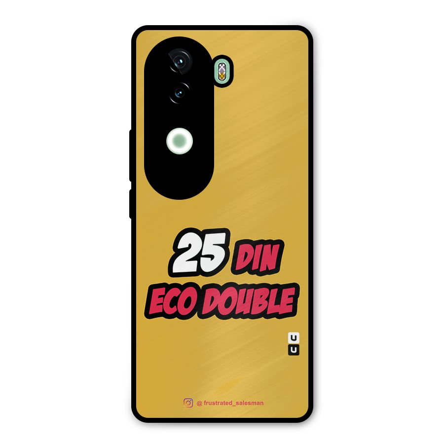 25 Din Eco Double Mustard Yellow Metal Back Case for Vivo V40e