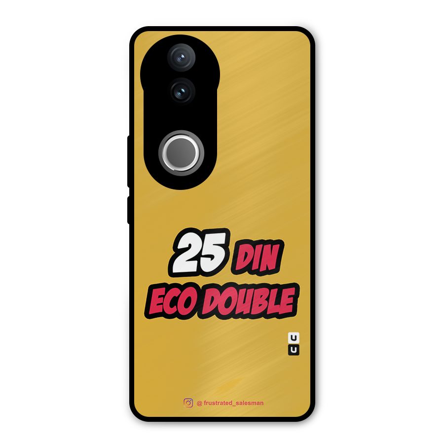 25 Din Eco Double Mustard Yellow Metal Back Case for Vivo V50