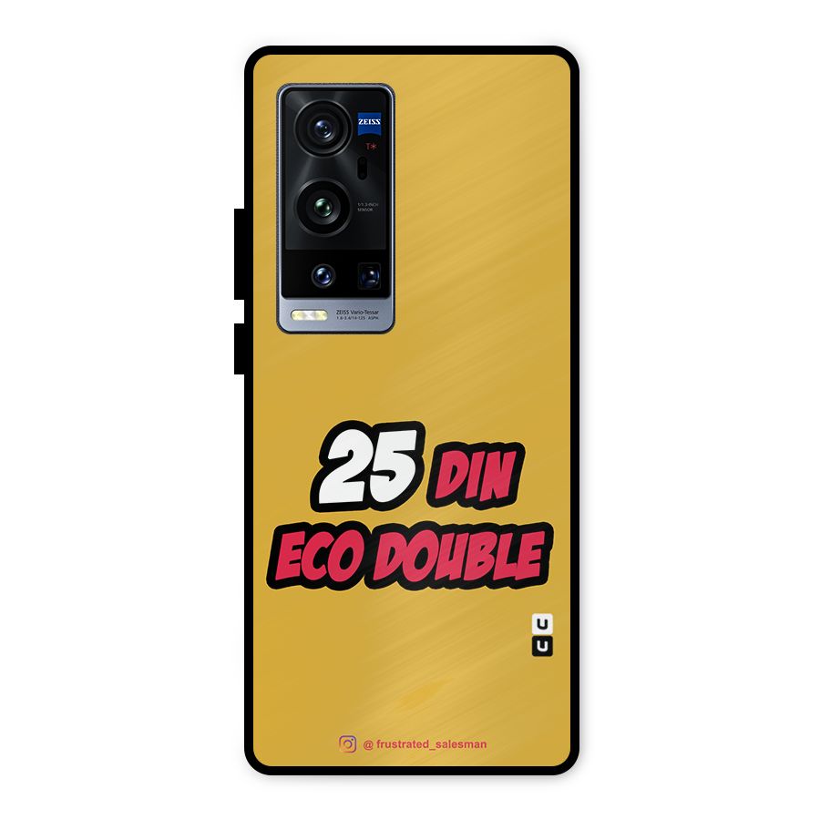 25 Din Eco Double Mustard Yellow Metal Back Case for Vivo X60 Pro Plus