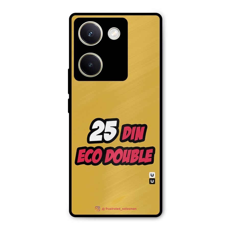 25 Din Eco Double Mustard Yellow Metal Back Case for Vivo Y200 Pro