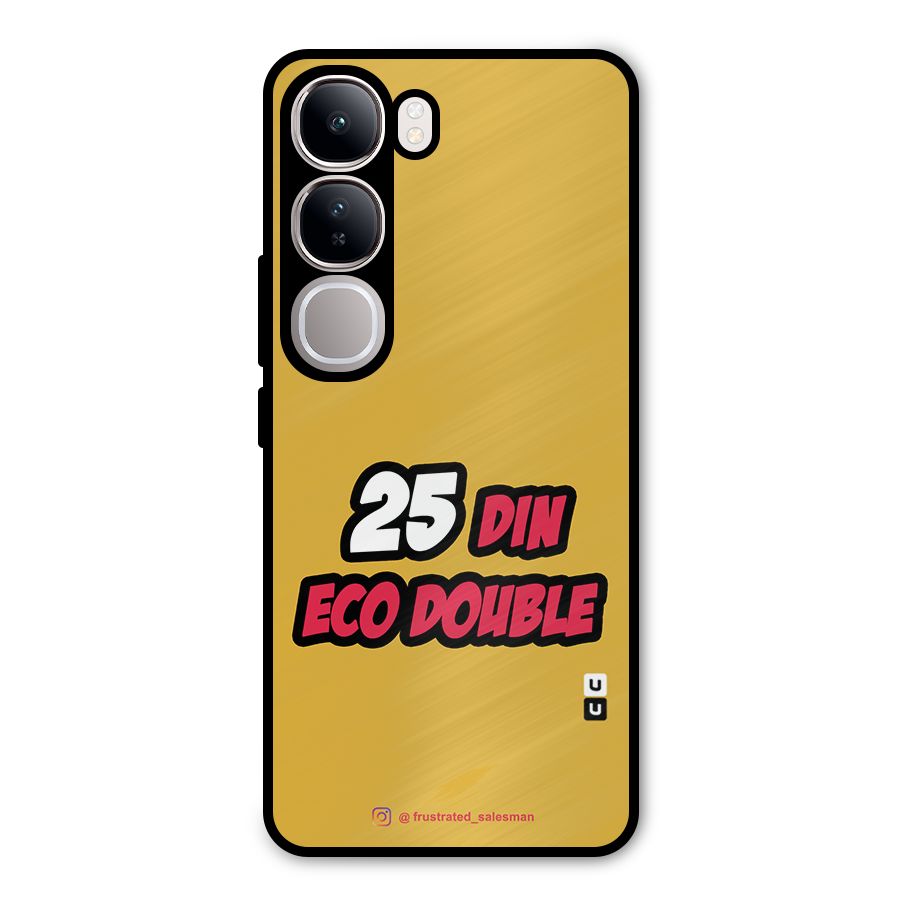 25 Din Eco Double Mustard Yellow Metal Back Case for Vivo Y300