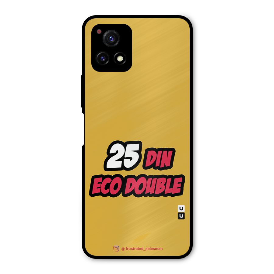 25 Din Eco Double Mustard Yellow Metal Back Case for Vivo Y72 5G