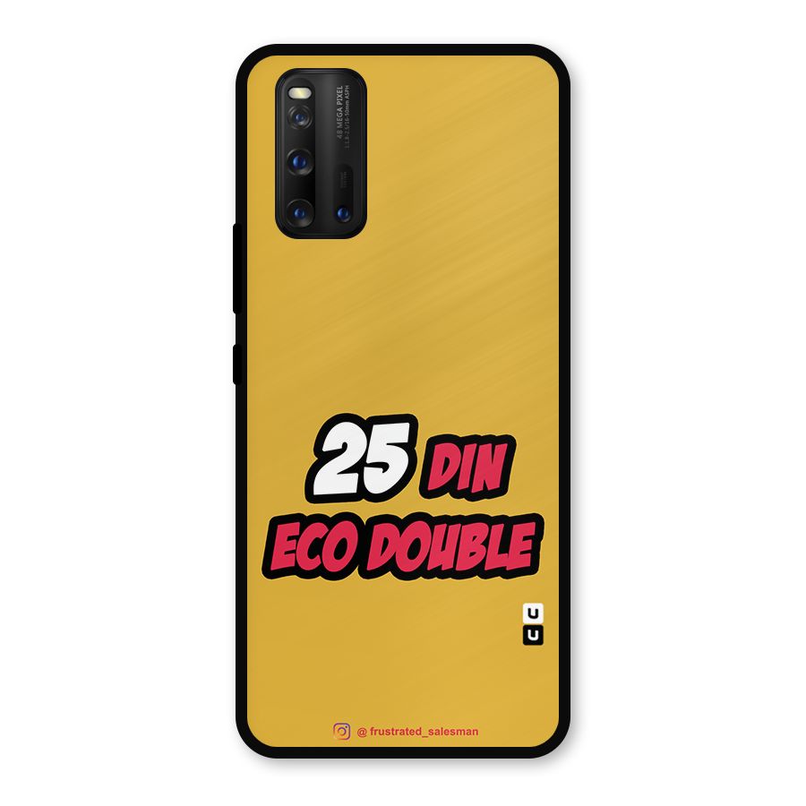 25 Din Eco Double Mustard Yellow Metal Back Case for iQOO 3