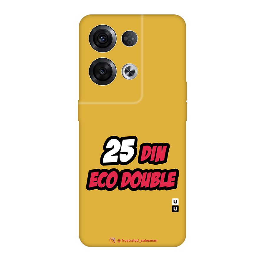 25 Din Eco Double Mustard Yellow Original Polycarbonate Back Case for Oppo Reno8 Pro 5G