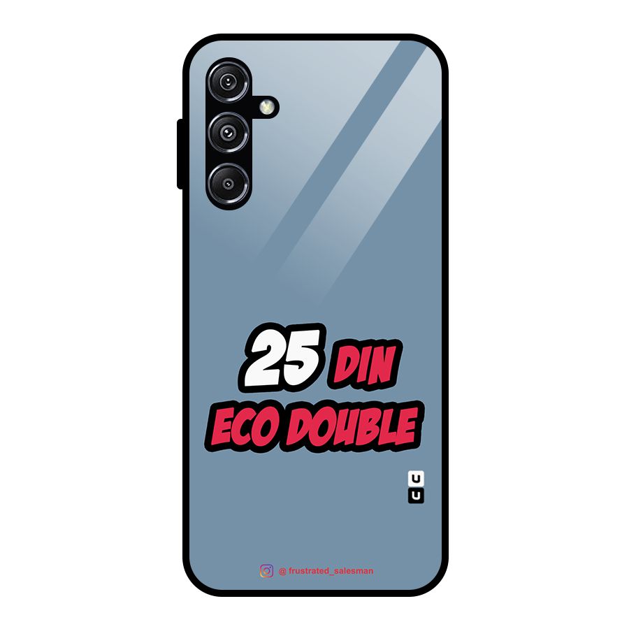 25 Din Eco Double SteelBlue Glass Back Case for Galaxy M34 5G