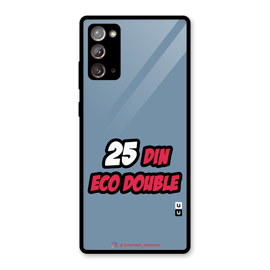 25 Din Eco Double SteelBlue Glass Back Case for Galaxy Note 20