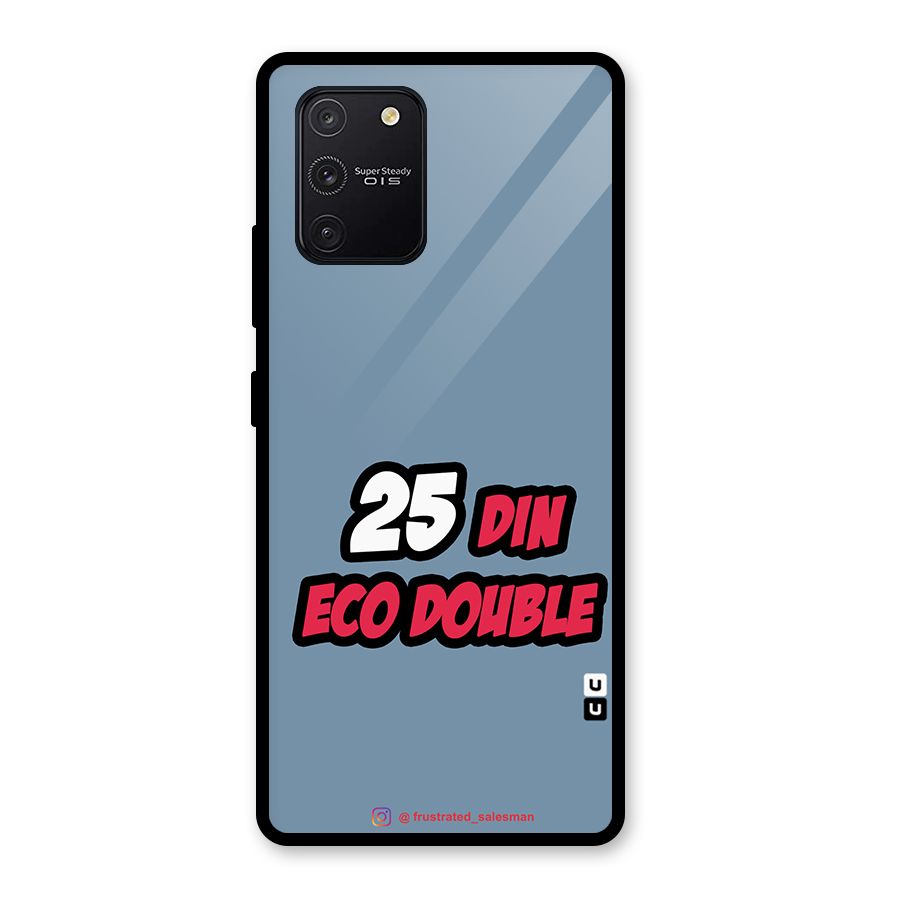 25 Din Eco Double SteelBlue Glass Back Case for Galaxy S10 Lite