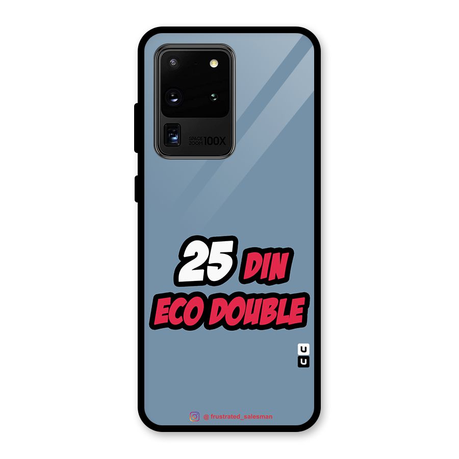 25 Din Eco Double SteelBlue Glass Back Case for Galaxy S20 Ultra
