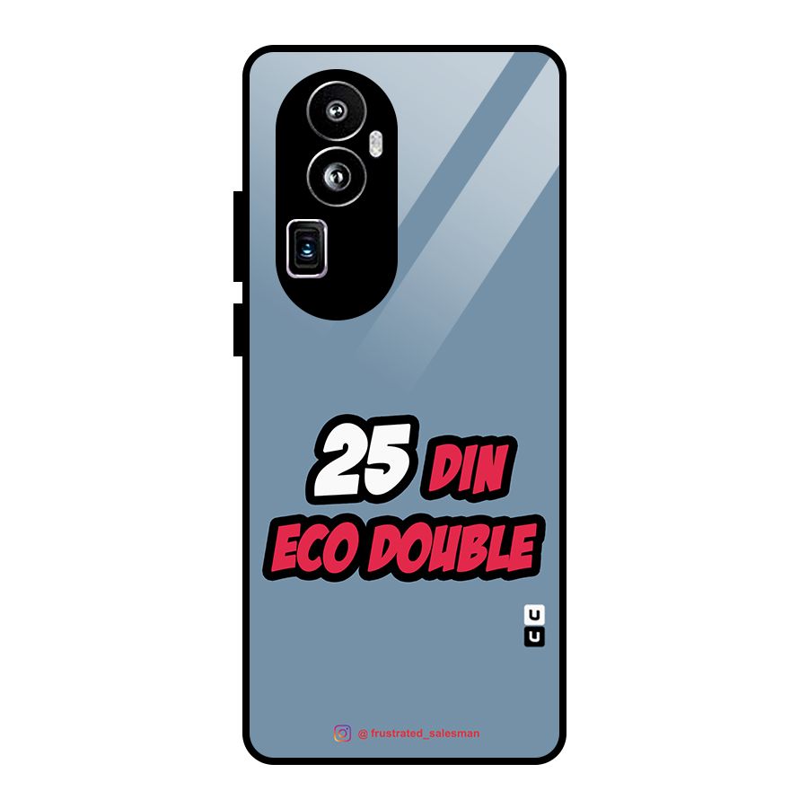25 Din Eco Double SteelBlue Glass Back Case for Oppo Reno10 Pro Plus