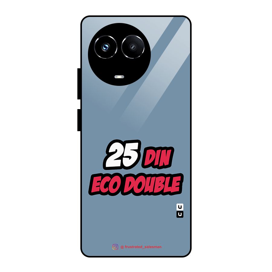 25 Din Eco Double SteelBlue Glass Back Case for Realme 11X