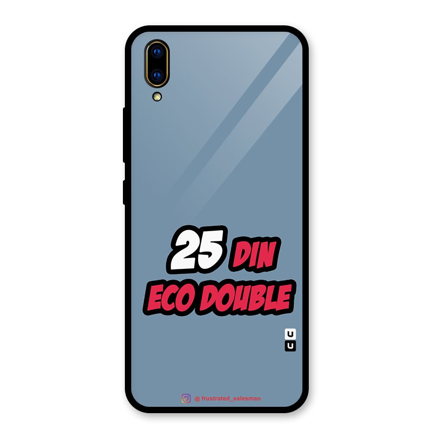 25 Din Eco Double SteelBlue Glass Back Case for Vivo V11 Pro