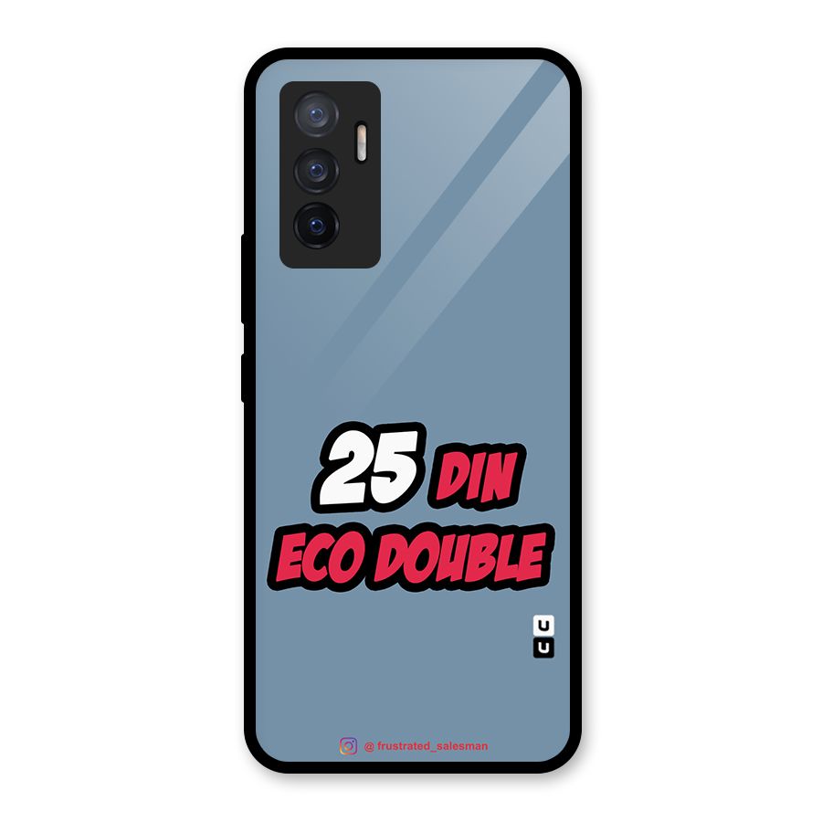 25 Din Eco Double SteelBlue Glass Back Case for Vivo V23e