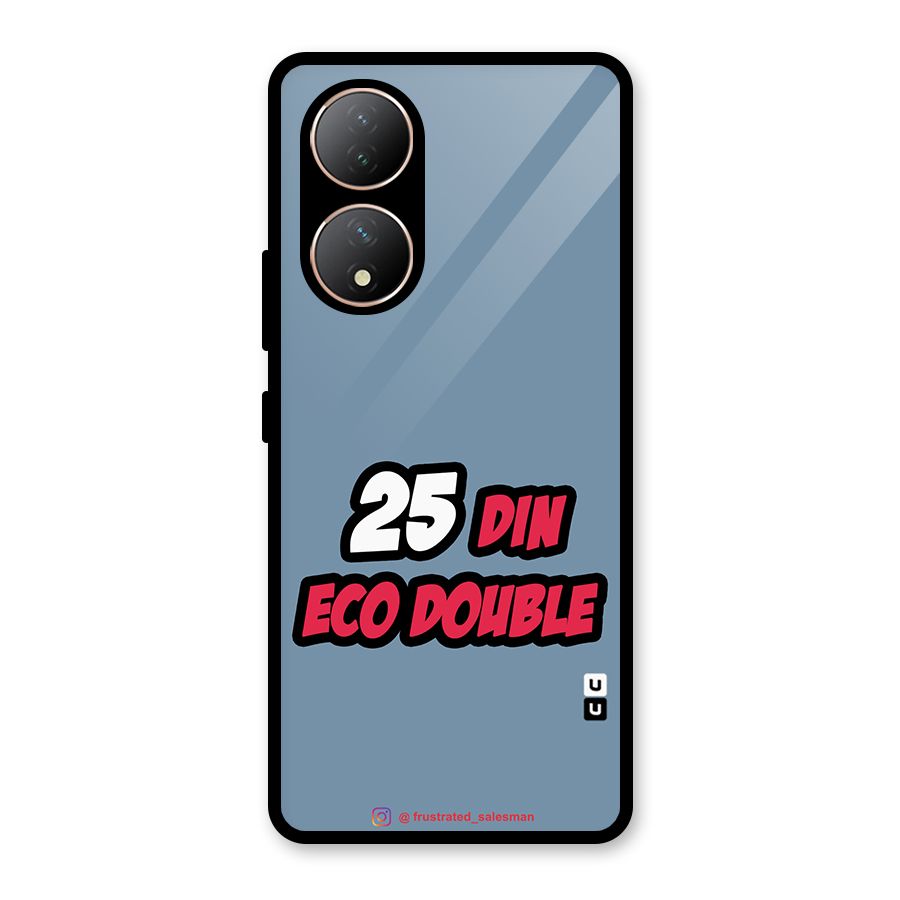 25 Din Eco Double SteelBlue Glass Back Case for Vivo Y100