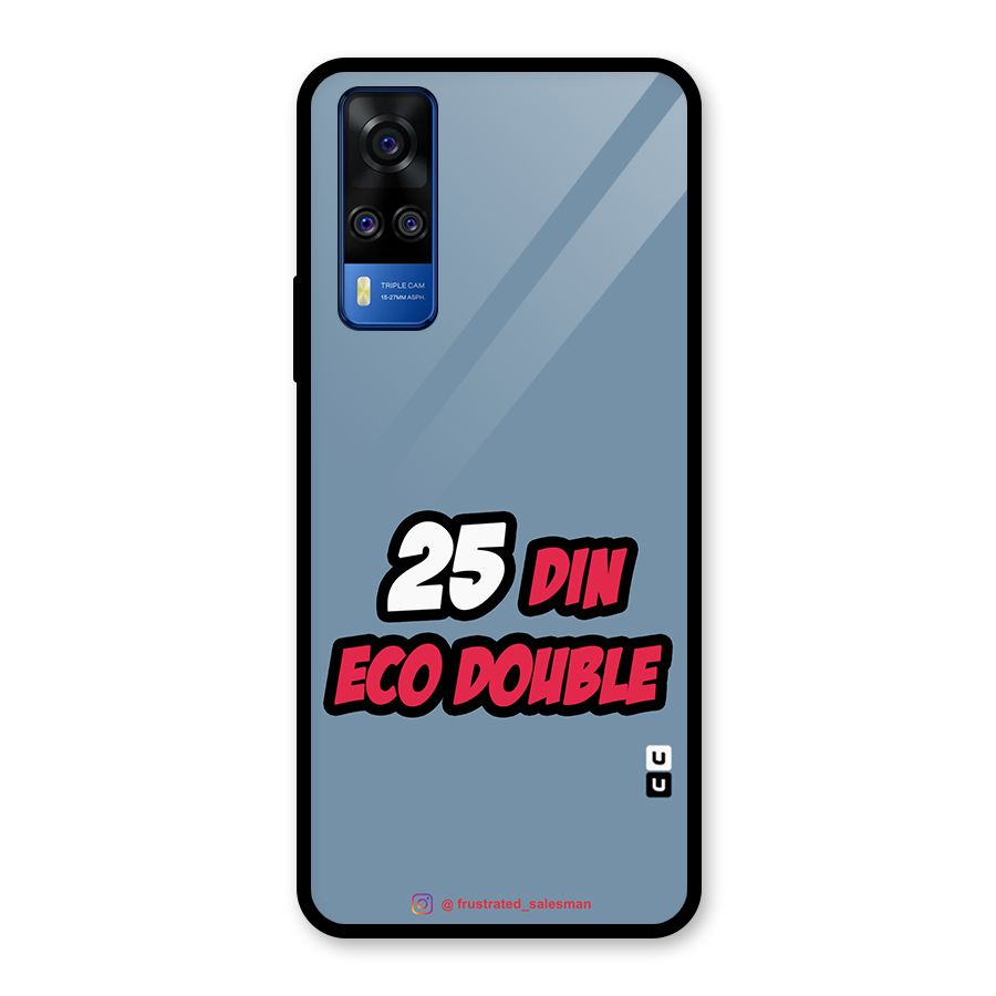 25 Din Eco Double SteelBlue Glass Back Case for Vivo Y31