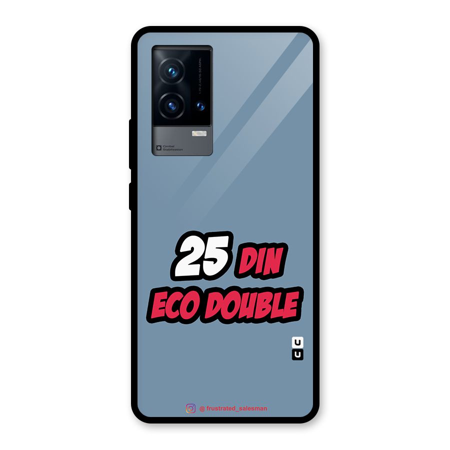 25 Din Eco Double SteelBlue Glass Back Case for iQOO 9 5G